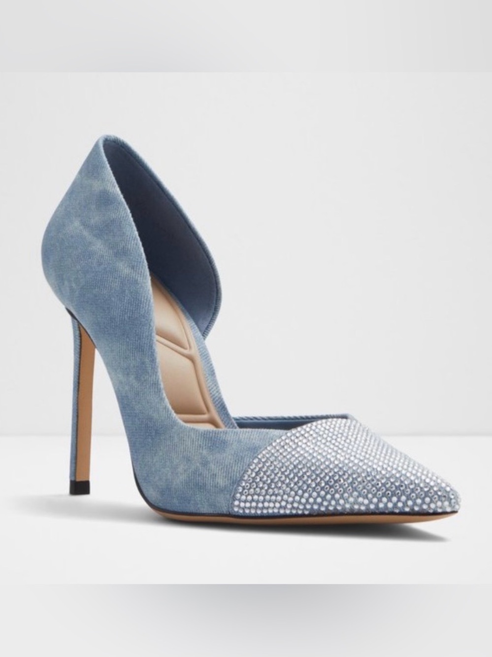 Aldo denim mazy Tex denim pumps pillow walk